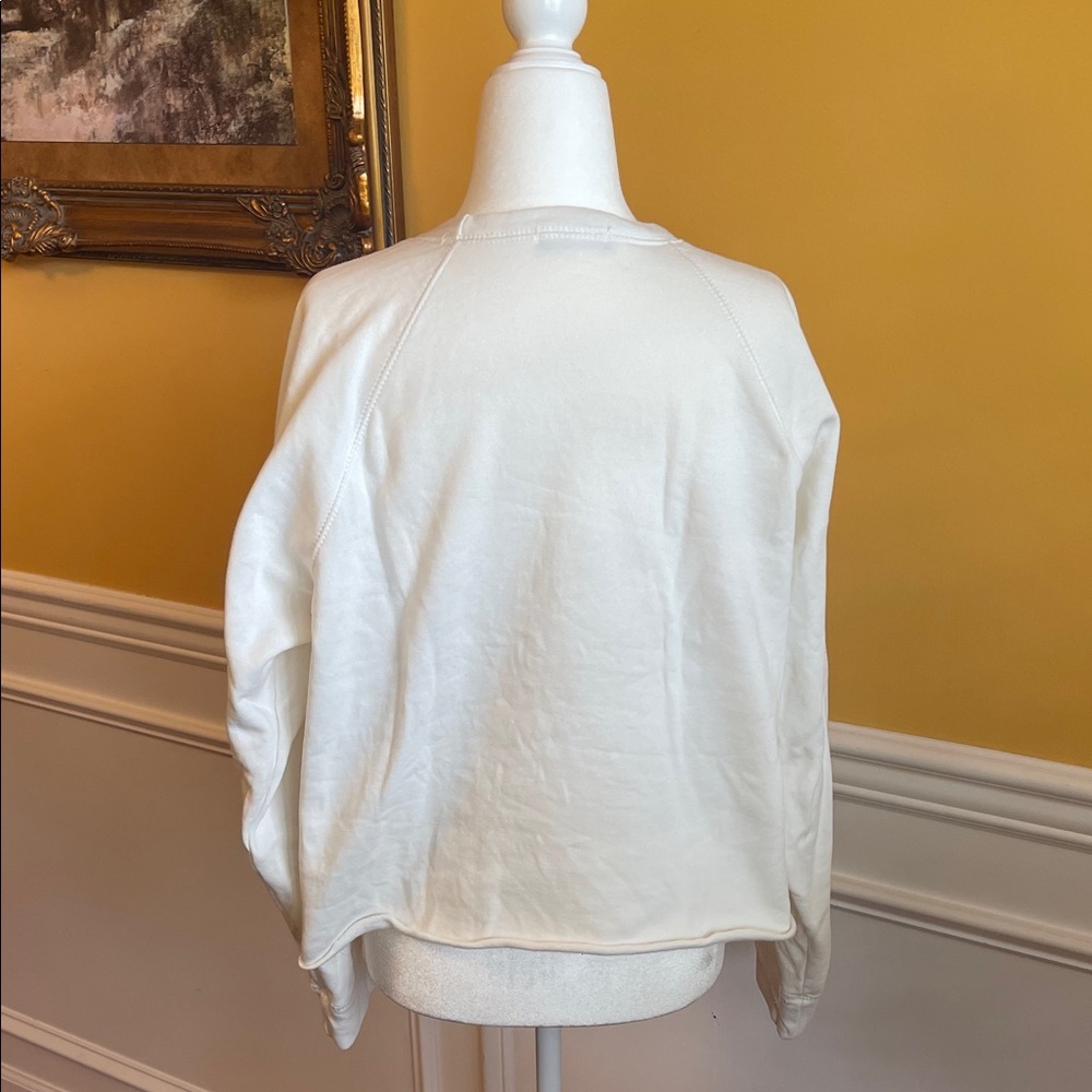 Women's American Flag Sweatshirt - Cream NWOT - Picture 3 of 3
